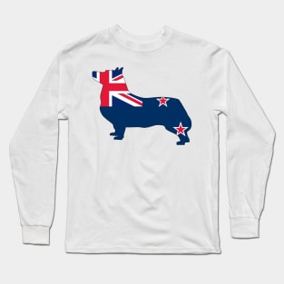 Swedish Vallhund New Zealand Flag Filled Long Sleeve T-Shirt